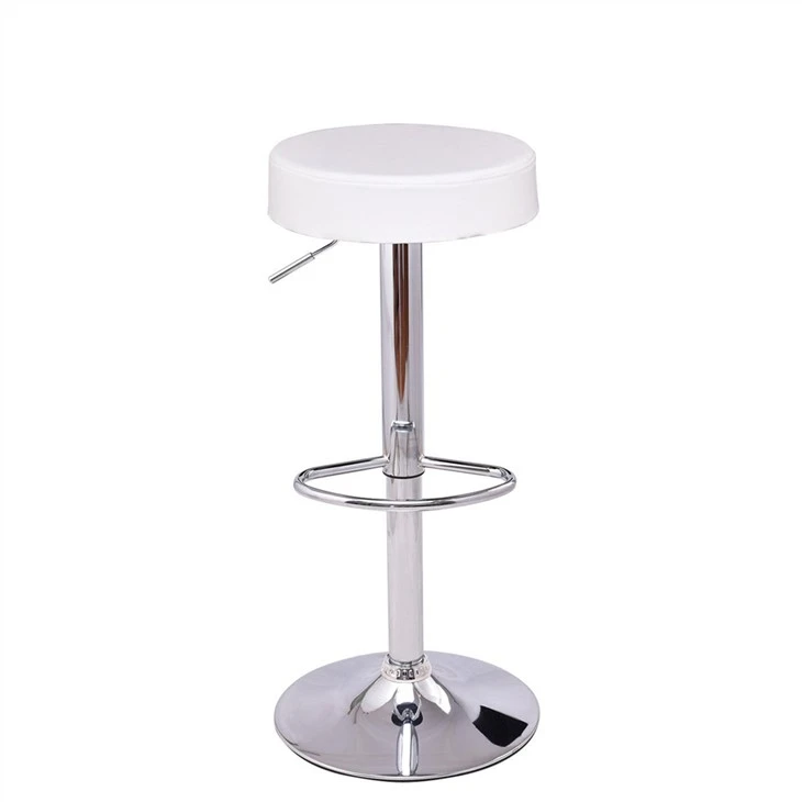 Barhocker aus PU-Leder mit rundem Sitz