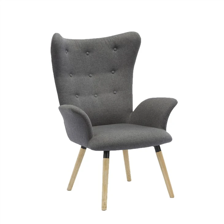 Neuer bequemer Sessel mit Beinen aus Buchenholz