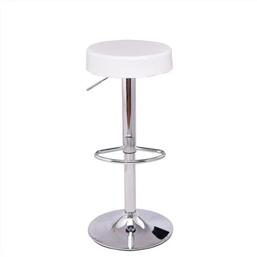 Barhocker aus PU-Leder mit rundem Sitz