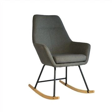 Schaukelstuhl aus Stoff, Sessel, Freizeitstuhl, Metallgestell