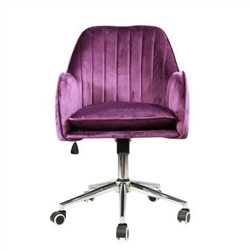 Drehbarer Home-Office-Stuhl mit Samtstoffbezug