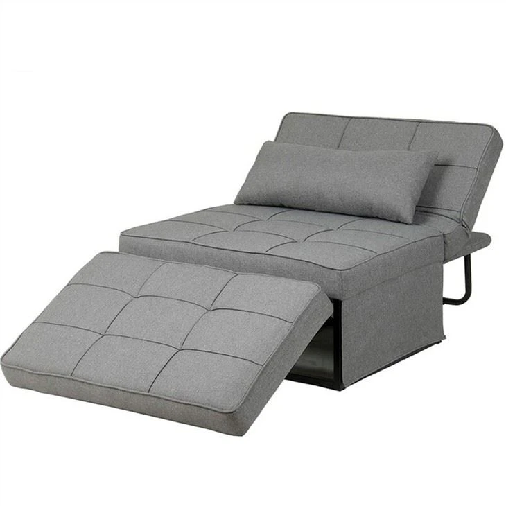 Gepolstertes, gepolstertes Futon-Schlafsofa „Partner Linen“.