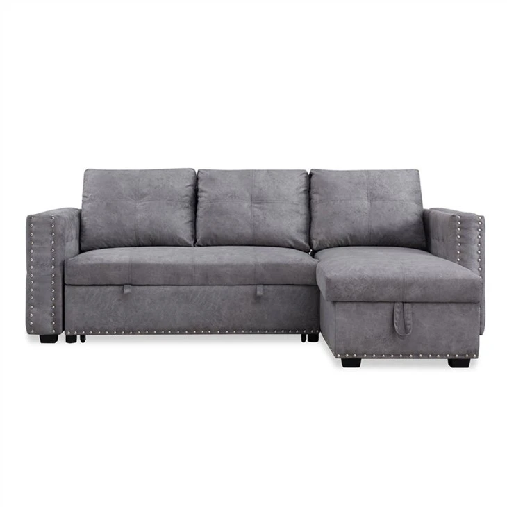 Wende-Ecksofa mit Stauraum aus PU