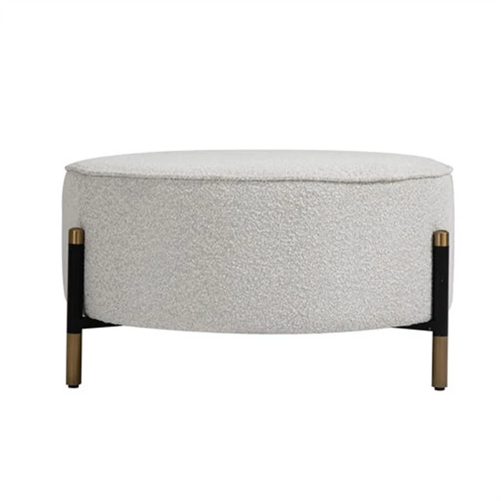 Runder gepolsterter Ottoman