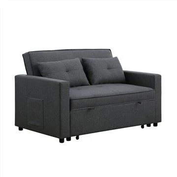 Gepolstertes, gepolstertes Futon-Schlafsofa „Partner Linen“.