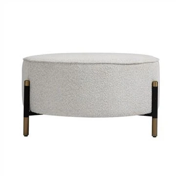Runder gepolsterter Ottoman