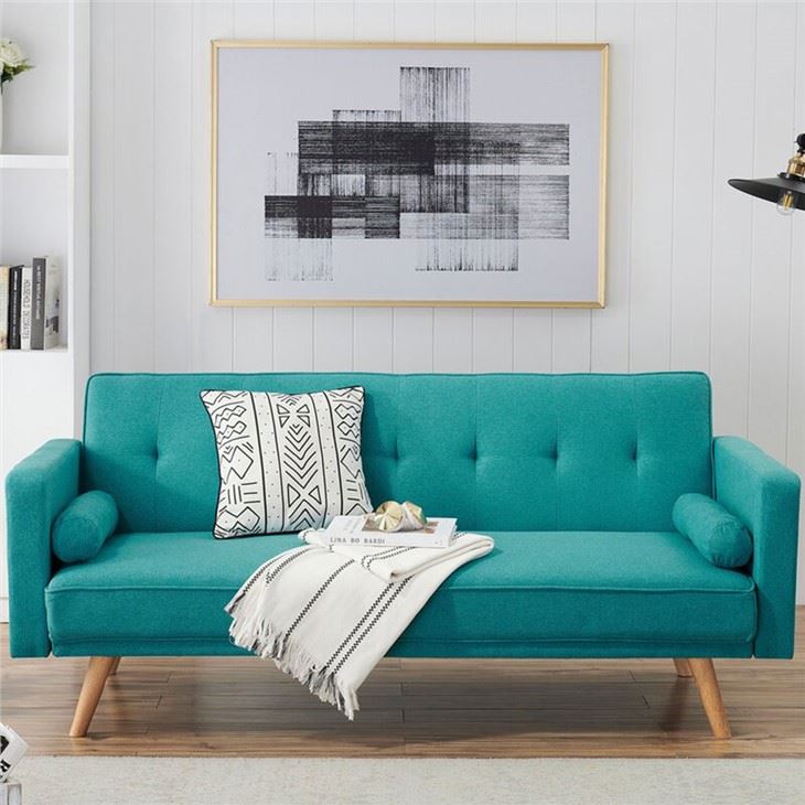 Schlafsofa, zusammenklappbare Stoffcouch