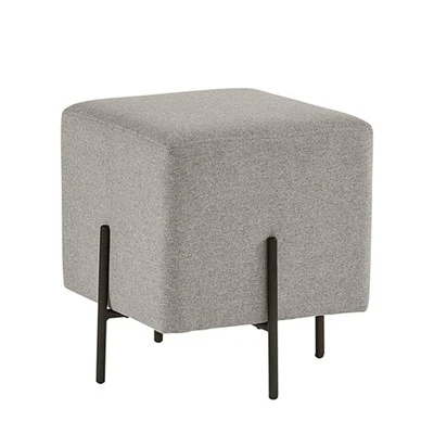 Quadratischer osmanischer Hocker mit Metallbein